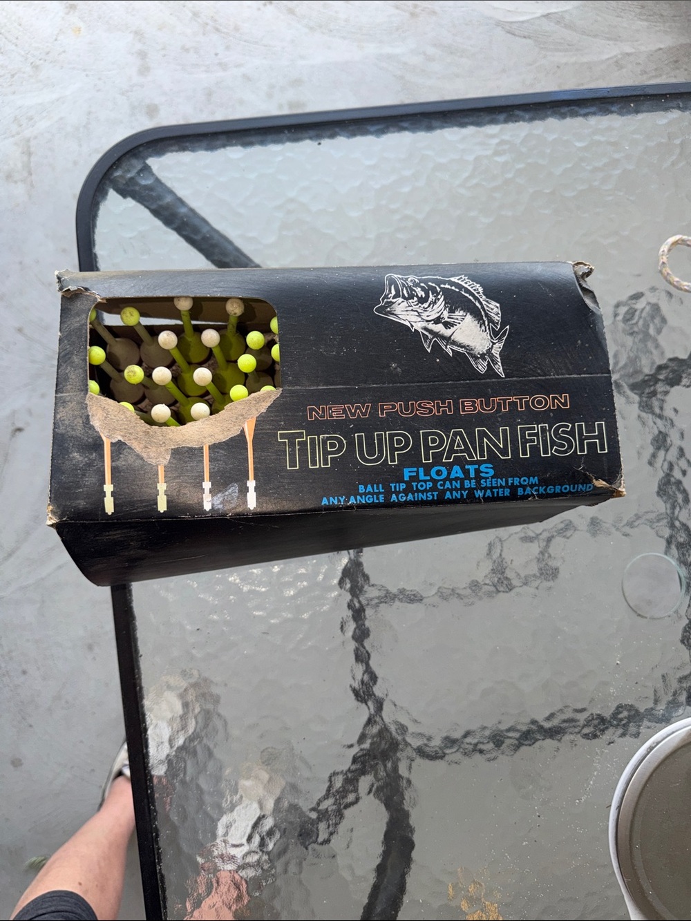 new push button Tip Up Panfish Floats